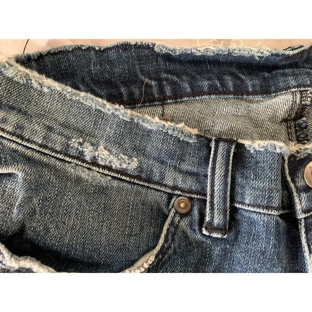 NWT Ksubi Super Skinny Ankle Zip Roadie Blue Distressed Jeans size 30
